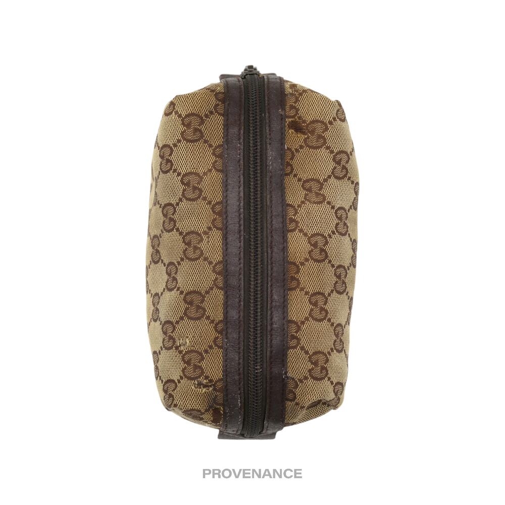 🔴 Gucci Zip Pouch - GG Canvas Brown - Picture 5 of 10